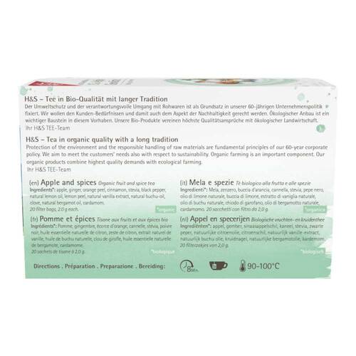 H&S Wintertee Bio Apfel-Gew&uuml;rze Filterbeutel - 2