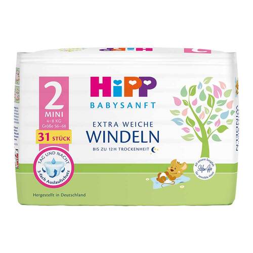 Hipp Babysanft Windeln Mini 4 - 8kg Gr&ouml;&szlig;e 2 Carry - 1