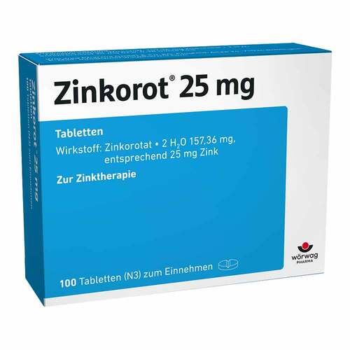 Zinkorot® 25 mg hochdosierte Zink Tabletten - 1