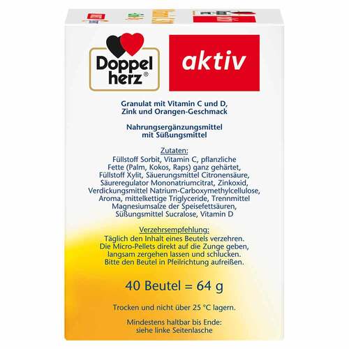 Doppelherz Vitamin C 500 + Zink + D3 Depot Direct Pel. - 4