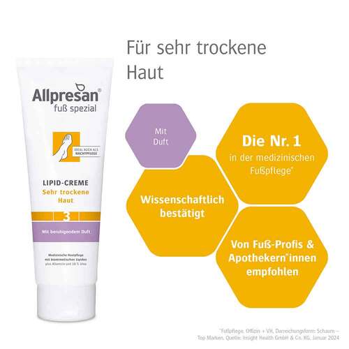 Allpresan Fu&szlig; spezial Nr.3 sehr trockene Haut Creme  - 2