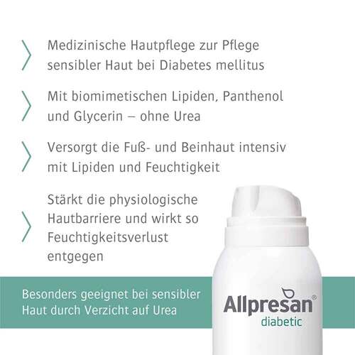 Allpresan diabetic Inten. + Repair ohne Urea Schaum- Creme  - 3