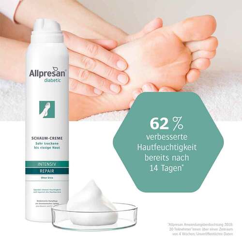 Allpresan diabetic Inten. + Repair ohne Urea Schaum- Creme  - 4