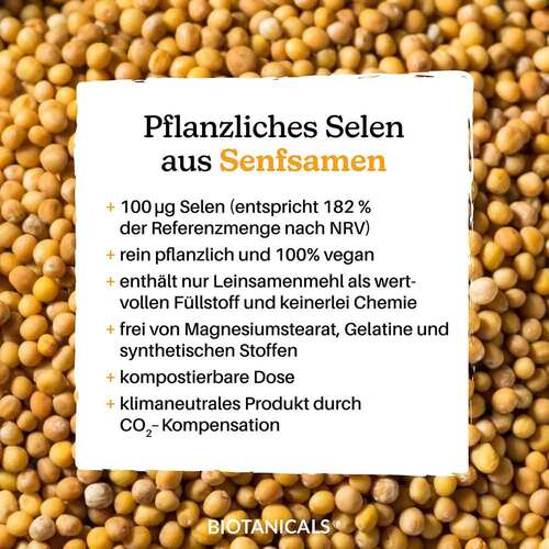 Biotanicals Selen aus Senfsamen pflanzlich vegan Kapseln  - 4