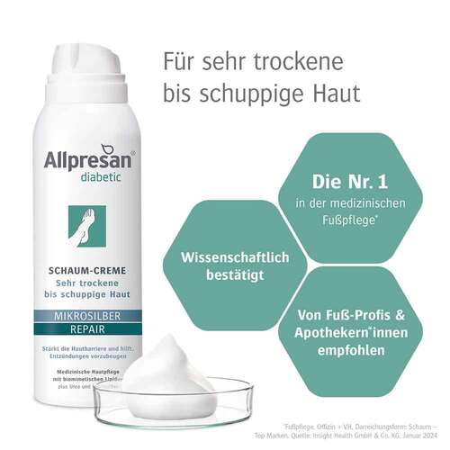 Allpresan diabetic Mikrosilber + Repair Schaum-Creme - 2