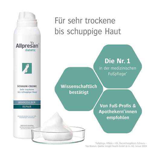 Allpresan diabetic Mikrosilber + Repair Schaum-Creme - 2