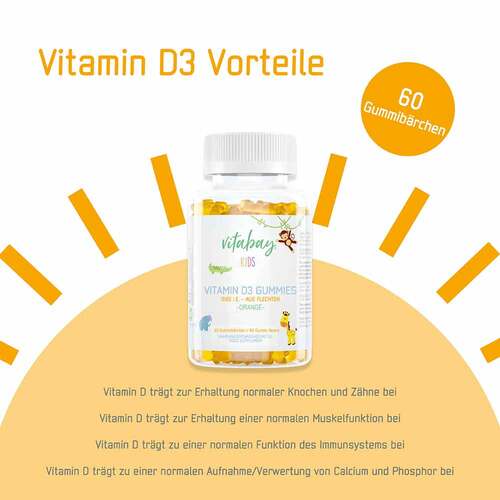 Vitamin D3 1.000 I.E. Fruchtgummis Orange veg.Kids - 2