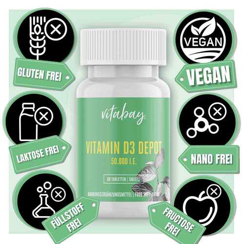 Vitamin D3 Depot 50.000 I.E. Cholecalciferol Tabletten  - 2