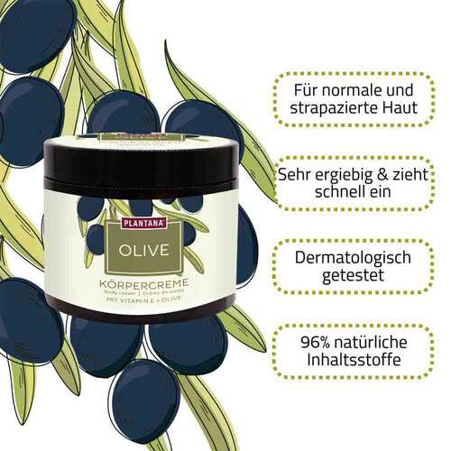 Plantana Olive Körpercreme mit Vitamin-E - 2