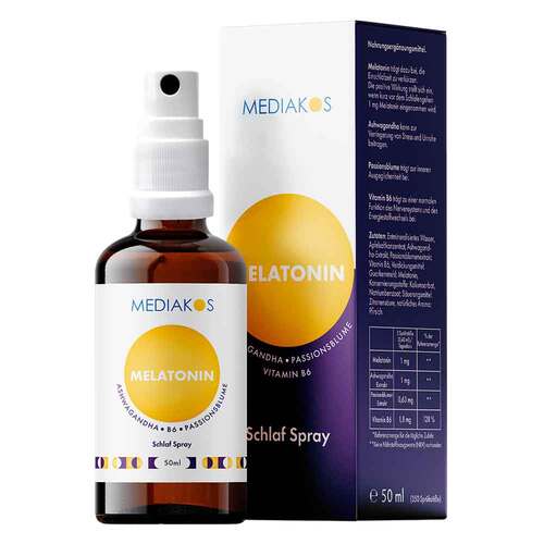 Melatonin Ashwagandha Mediakos Schlaf Spray vegan - 1