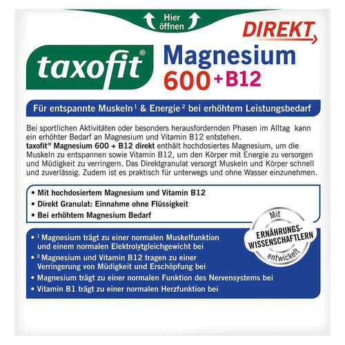 Taxofit Magnesium 600 + B12 Direkt Granulat - 3