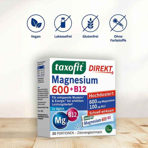 Taxofit Magnesium 600 + B12 Direkt Granulat - 6