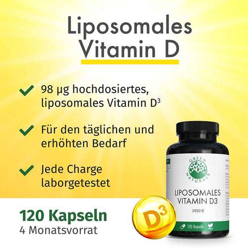 Green Naturals Vitamin D3 liposomal hochdos.Kapseln  - 2