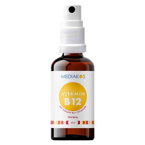 Vitamin B12 + B6 + Fols&auml;ure Mediakos Vital Spray - 2