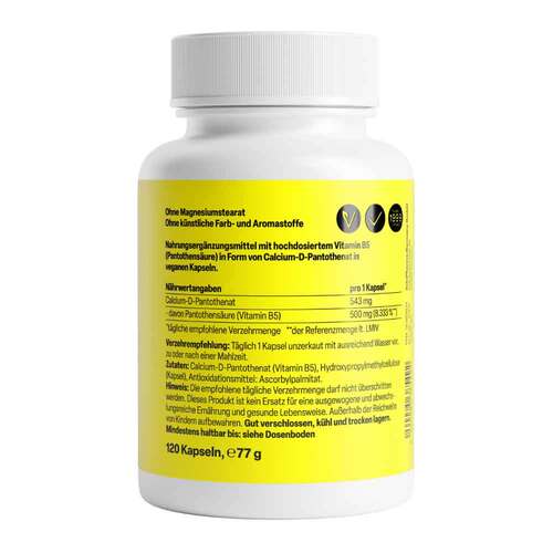 Vitamin B5 Pantothens&auml;ure 500 mg Kapseln - 2