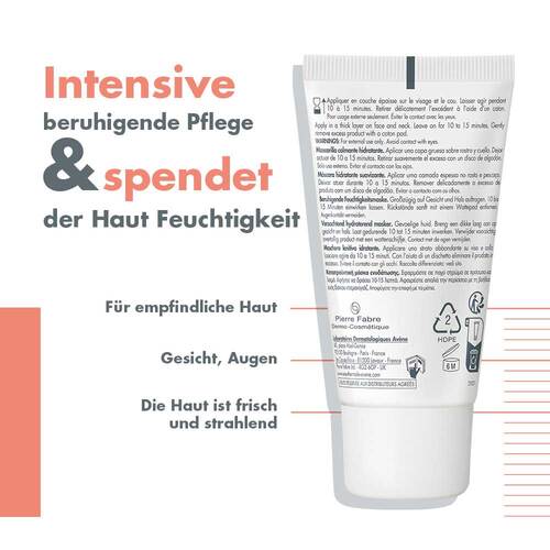 Avene beruhigende Feuchtigkeitsmaske - 3