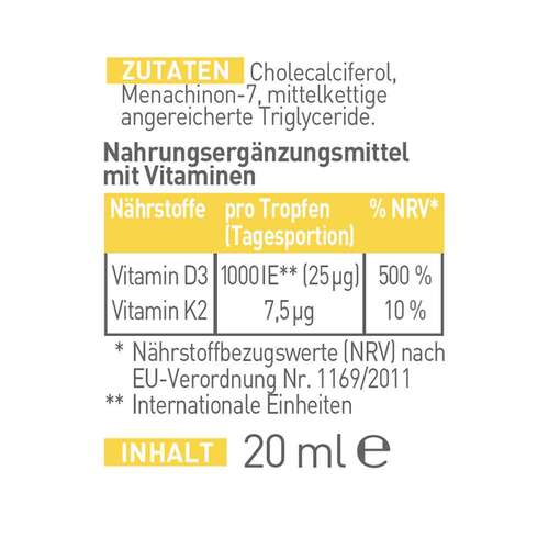 N1 Vitamin D3 + K2 Tropfen - 7