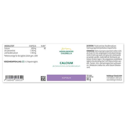 Calcium Als Calciumcitrat und Korallencalcium Kapseln  - 2