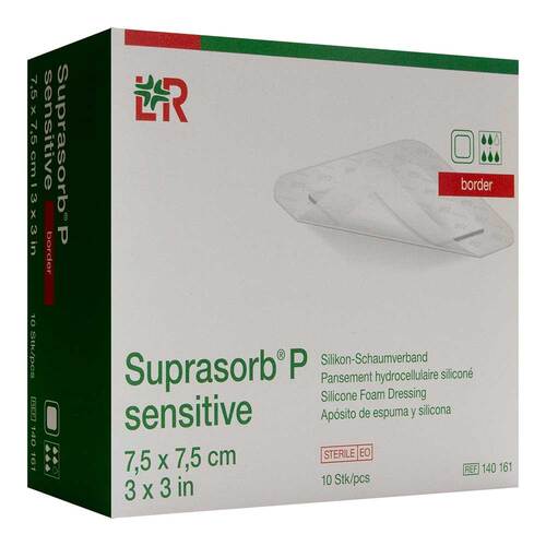 Suprasorb P sensitive PU-Schaumv.border 7,5x7,5 cm - 1