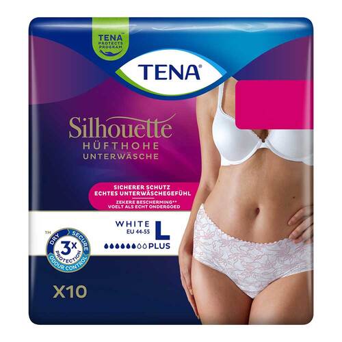 Tena Silhouette Plus L white Inkontinenz Pants - 1