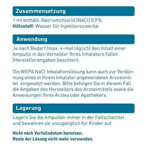 Wepa Inhalationsl&ouml;sung Nacl 0,9% - 5