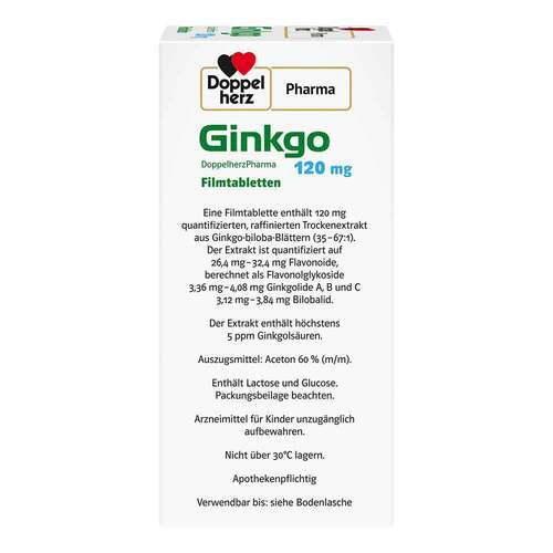 Ginkgo DoppelherzPharma 120 mg Filmtabletten - 3