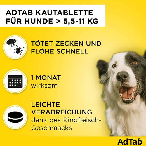 AdTab™ Kautabletten f&uuml;r mittelgro&szlig;e Hunde 225 mg 5,5 bis 11 kg - 3