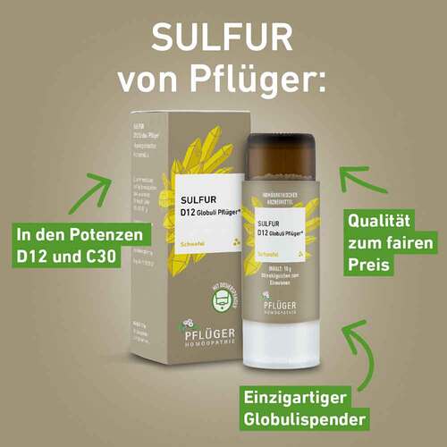 Sulfur D12 Globuli Pfl&uuml;ger Dosierspender - 3