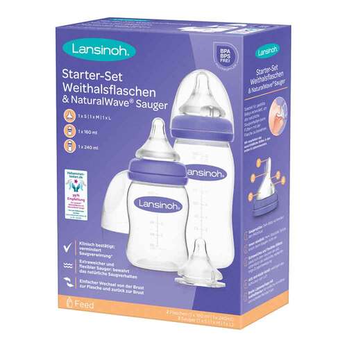 Lansinoh Naturalwave Starter-Set Babyfla.&Sauger - 1