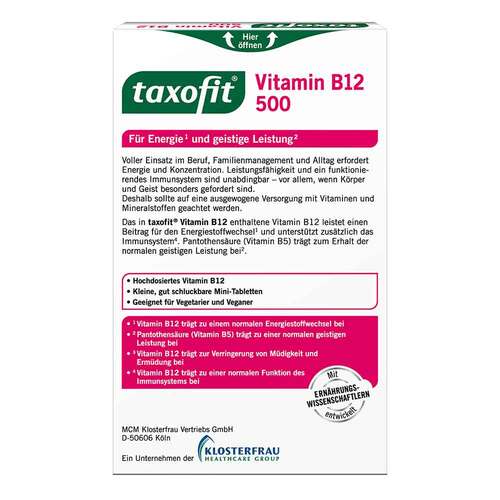 Taxofit Vitamin B12 500 Minitabletten - 8