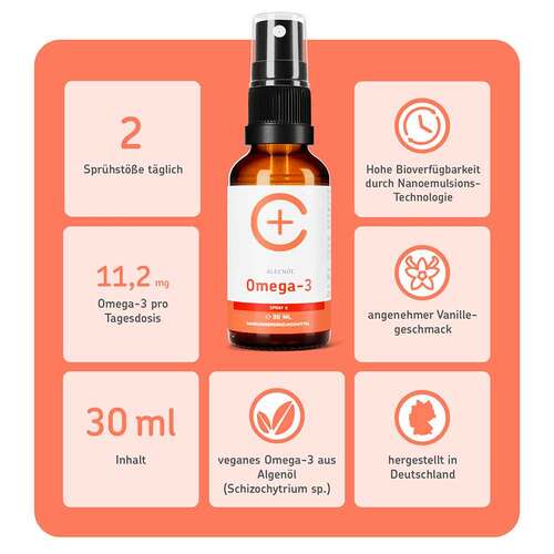 Cerascreen Omega-3 Algen&ouml;l DHA + EPA vegan Spray - 3