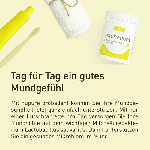 Nupure probadent lemon Mundflora Probiotikum Lutschtabletten - 3