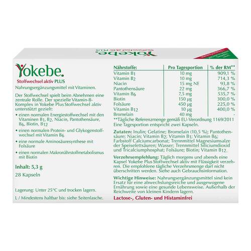 Yokebe Stoffwechsel aktiv Plus NF2 Kapseln DE - 2