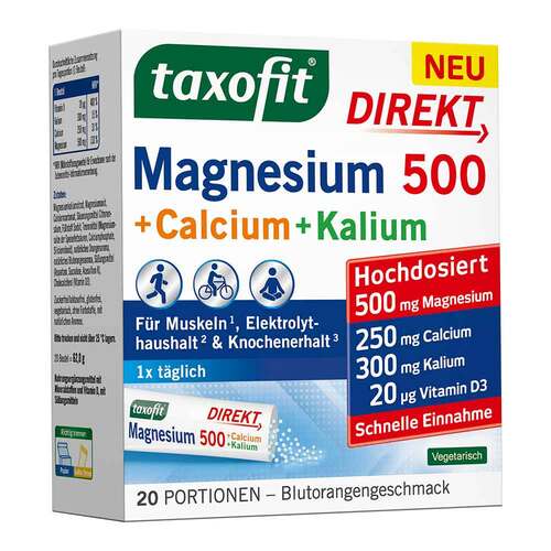 Taxofit Magnesium 500 + Calcium + Kalium Direkt Granulat  - 1