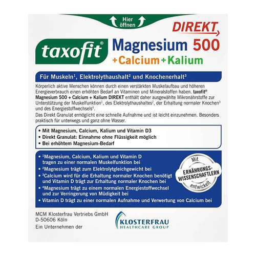 Taxofit Magnesium 500 + Calcium + Kalium Direkt Granulat  - 2