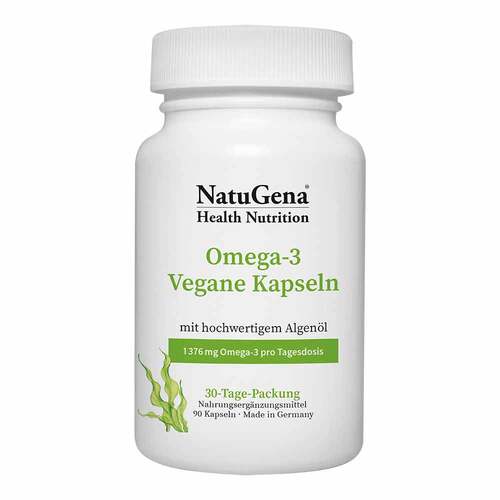 Omega-3 Vegan 1376mg 751 DHA 375 EPA Algen&ouml;l Kapseln  - 1