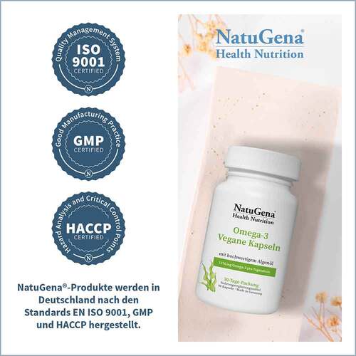 Omega-3 Vegan 1376mg 751 DHA 375 EPA Algen&ouml;l Kapseln  - 6