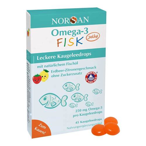 Norsan Omega-3 Fisk Jelly f&uuml;r Kinder Dragees - 1