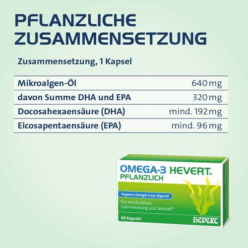 Omega-3 Hevert pflanzlich Weichkapseln - 2