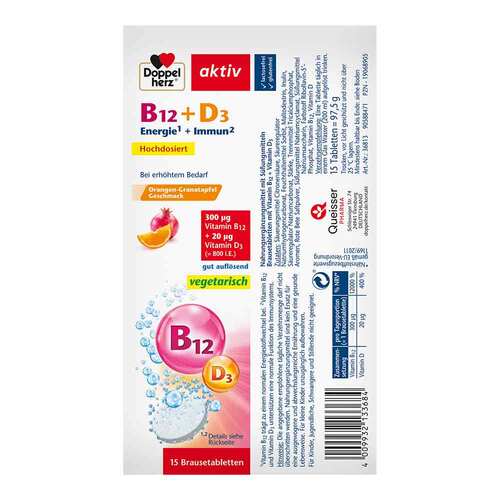 Doppelherz Vitamin B12 + D3 Brausetabletten - 2