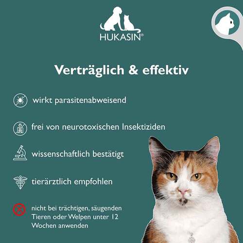 Hukasin Spot-on Zecken- und Flohschutz Ampulle f&uuml;r Katzen - 5