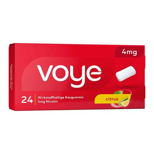 Voye Citrus 4 mg wirkstoffhaltige Kaugummis mit Nikotin - 1