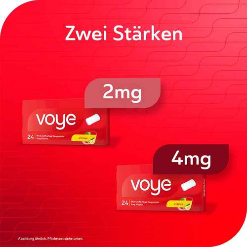 Voye Citrus 4 mg wirkstoffhaltige Kaugummis mit Nikotin - 8