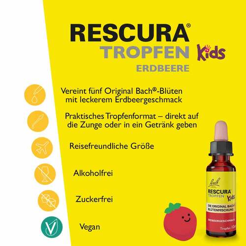 Bachbl&uuml;ten Original Rescura Kids Tropfen Erdbeer alkoholfrei - 4