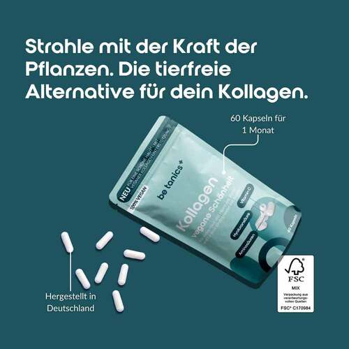 BE Tanics Kollagen vegane Sch&ouml;nheit Biotin + Vitamin C Kapseln  - 3