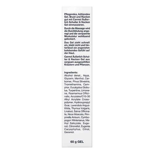 Carmol &Auml;u&szlig;erlich Schulter &amp; Nacken Gel - 4
