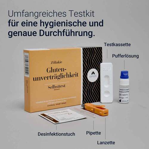 Aspilos Schnelltest Glutenunvertr&auml;gl.Z&ouml;liakie Blut - 6