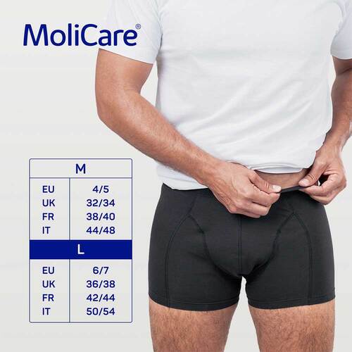 Molicare men Absorbent underwear + 5 Pads Größe L - 6