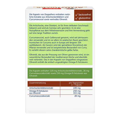 Doppelherz Artischocke Curcuma + Oliven&ouml;l Kapseln - 4