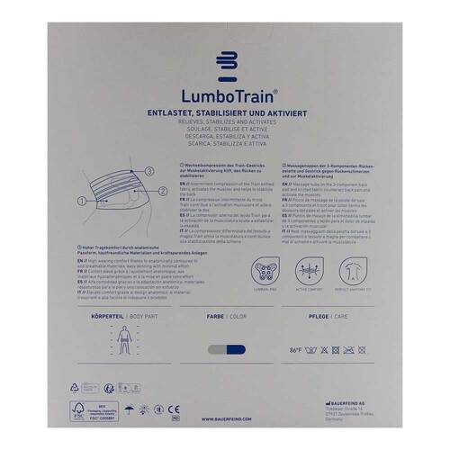Lumbotrain waisted R&uuml;ckenst&uuml;tzbandage Gr&ouml;&szlig;e 3 titan - 2